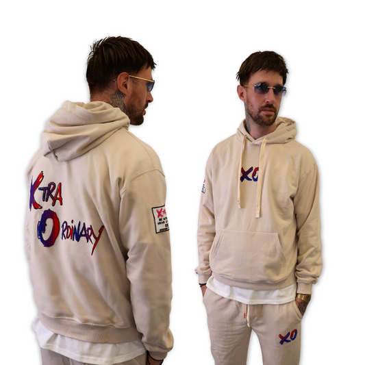 Hoodie toothbrush embroidery - Beige