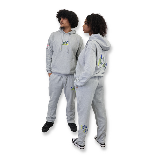 Hoodie toothbrush embroidery - Grey
