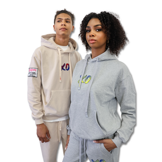 Hoodie toothbrush embroidery - Grey