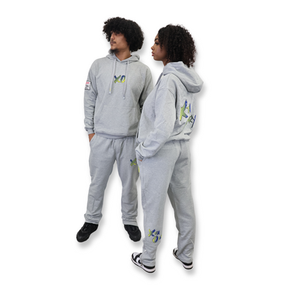 Hoodie toothbrush embroidery - Grey