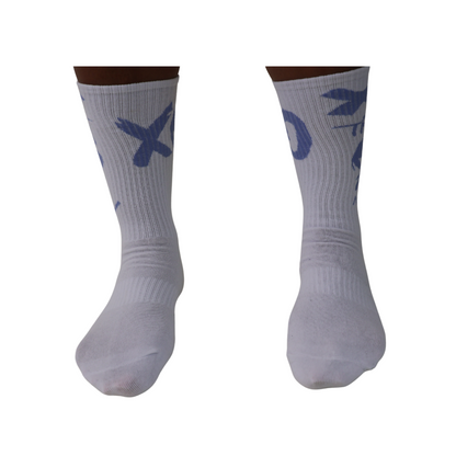 Socks Light blue xo print